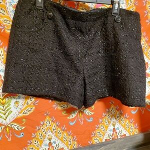 Jennifer Lopez Black Tweed High Waist Shorts